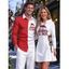 Christmas Couple Outfit Contrast Color Letter Christmas Tree Print Lace Up Drawstring A Line Hoodie Dress and Long Sleeve Shirt Set - Blanc S | US 4