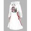 Holiday Hoodie Dress Cute Snowman Christmas Tree Print Lace Up Drawstring A Line Dress with Hood - Blanc XL | US 12