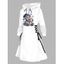 Christmas Hoodie Dress Cute Snowman with Plaid Scarf Hat Snowflake Print Lace Up Drawstring A Line Holiday Dress with Hood - Blanc S | US 4