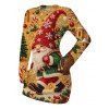 Christmas Sweater Dress Santa Claus with Christmas Hat Snowflake Shinny Beaded Print Holiday Long Sleeve Dress - multicolor M | US 6