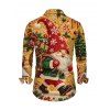 Holiday Couple Outfit Santa Claus with Christmas Hat Snowflake Shinny Beaded Print Sweater Dress and Long Sleeve Shirt Set - multicolor S | US 4