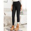 Daily Women Outfit Floral Decor Ruched Handkerchief Hem 3/4 Sleeve Top Fleece-Lined Slim Leggings and Faux Fur Boots Set - Rouge Vineux S | US 4