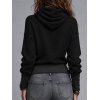Daily Women Outfit Cowl Neck Draped Striped Cuff Metal Decor Pullover Knitted Top and Grommet Buckle Leggings Set - Noir S | US 4