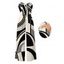 Casual Jumpsuit Abstract Geometric Print Bowknot Pocket Off the Shoulder Jumpsuit - Noir S | US 4