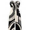 Casual Jumpsuit Abstract Geometric Print Bowknot Pocket Off the Shoulder Jumpsuit - Noir S | US 4