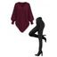 Casual Women Outfit Solid Color Cable Knit Hollow Out V Neck Pointed Hem Tassel Loose Sweater and Grommet Skinny Leggings Set - Rouge Vineux S | US 4