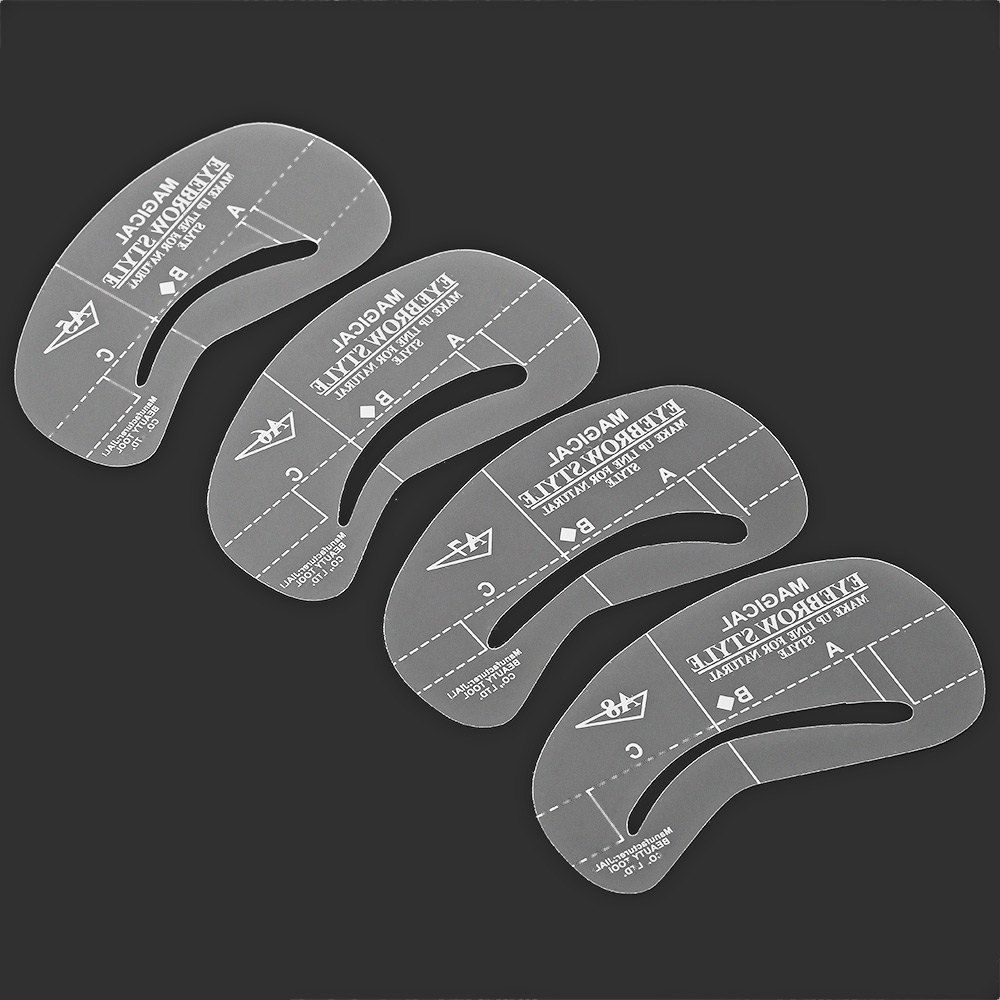 

4pcs Stencils Set Card Template Model Eyebrow Thrush, A5-a8