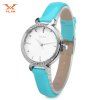 VILAM V1020L Women Quartz Watch Pearl Shell Artificial Diamond Dial Solid Mirror Wristwatch - Bleu 
