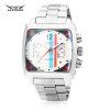 JARAGAR F120549 Male Automatic Mechanical Watch Date Day Rectangle Dial Luminous Pointer Wristwatch - Blanc 