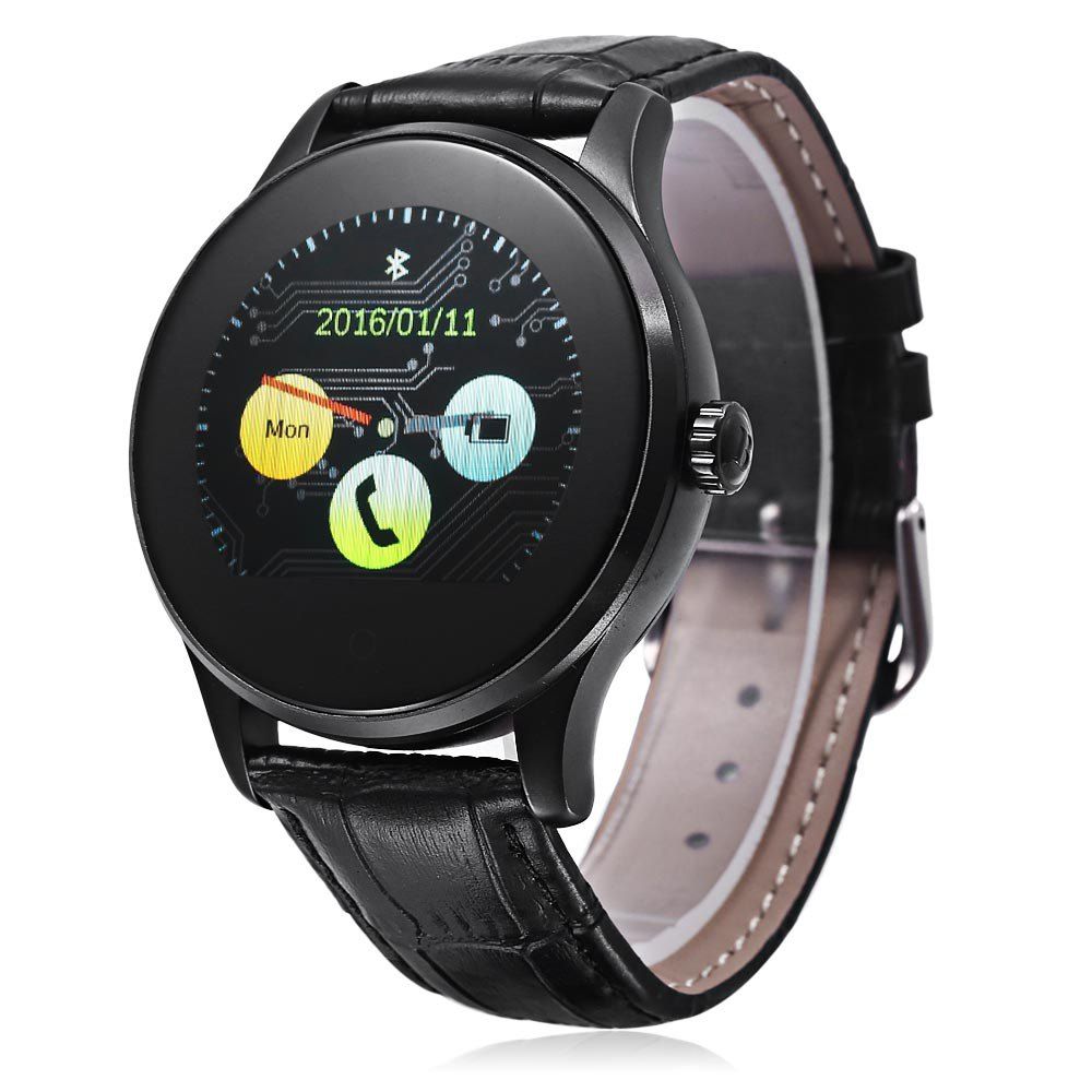

K88H Southeast Asia Version MTK2502 Bluetooth 4.0 Smart Watch Heart Rate Track Sleep Monitor Wristwatch, Black