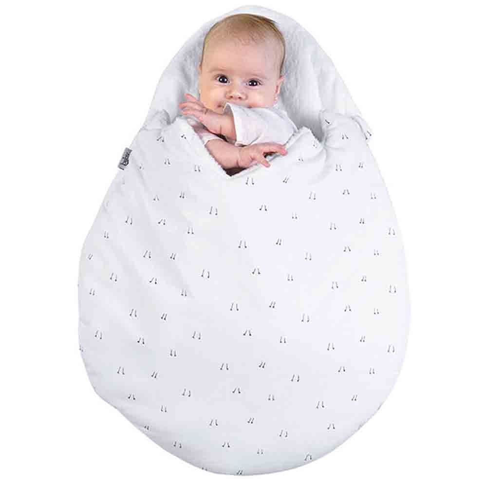 

Cute Egg Shape Thickening Baby Bunting Bag, Crystal cream