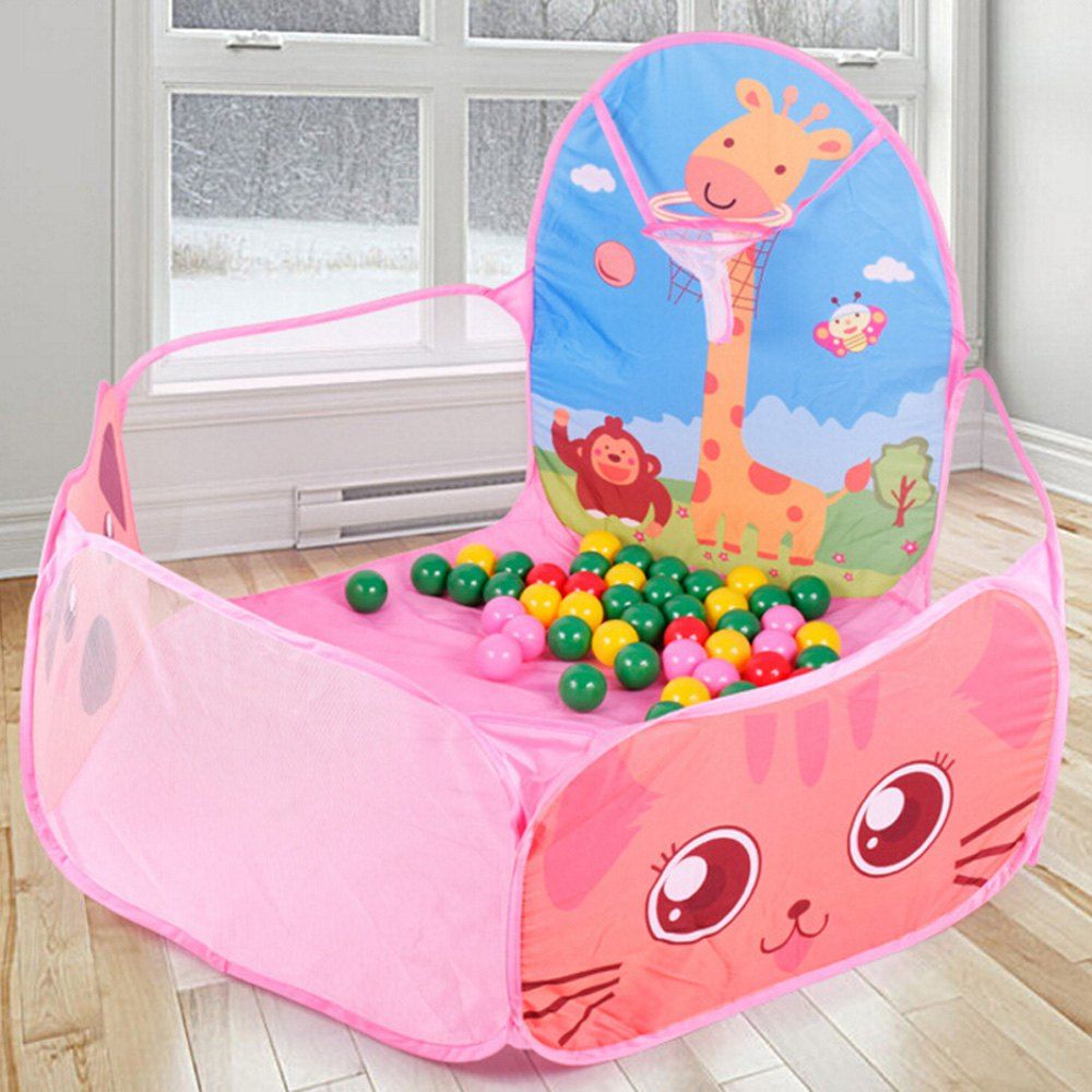 

Foldable Funny Ocean Ball Pit Pool Tent Kids Play Set Toy, Pink champagne
