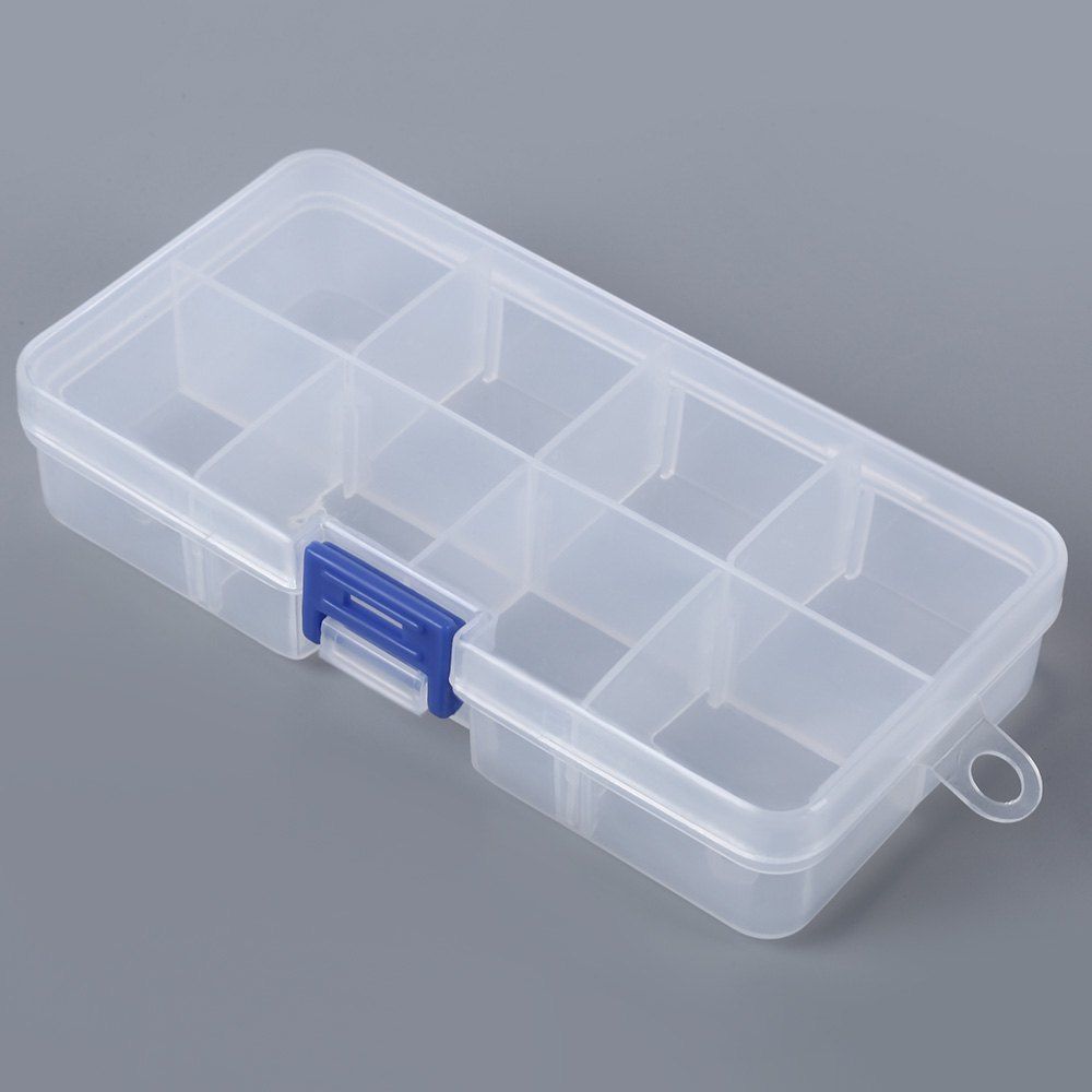 

8 Grids Storage Box Small Watch Parts Little Jewelry Container, Transparent