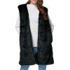 Chic Collarless Chunky Faux Fur Women Waistcoat - Noir M