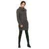 Long Sleeve Cowl Neck Jumper Dress - gris foncé XL