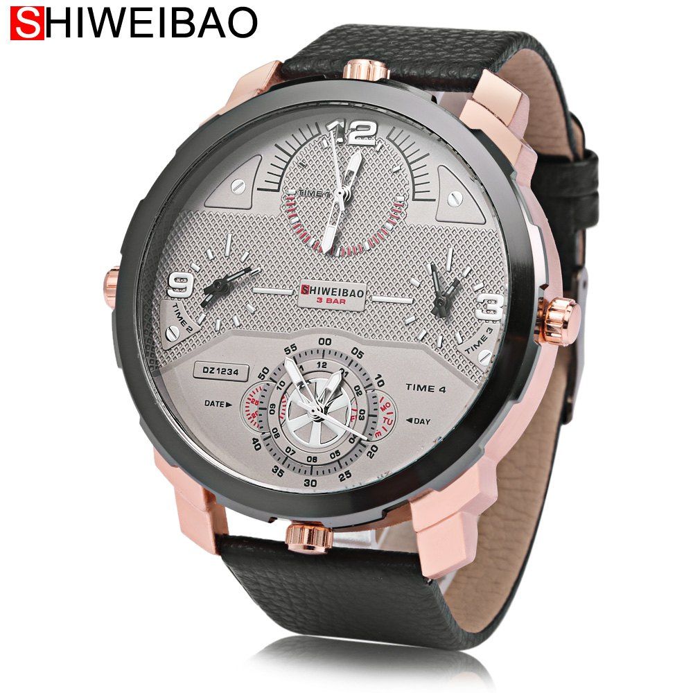 

SHIWEIBAO A3612 Male Four Movt Watch 3ATM Luminous Sport Wristwatch, Gray