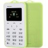 AIEK C6 1.0 pouces Pocket Card Téléphone Russe Clavier GSM Bluetooth 2.0 Calendrier Alarme - Vert 