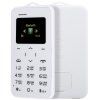 AIEK C6 1.0 pouces Pocket Card Téléphone Russe Clavier GSM Bluetooth 2.0 Calendrier Alarme - Blanc 