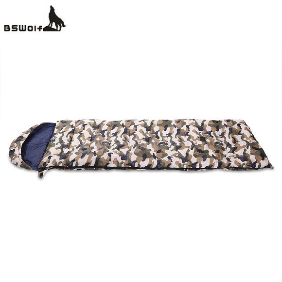 BSWOLF Enveloppe pliante pour adultes en plein air Enveloppe de camouflage résistant à l'eau Sac de couchage - VERT D'ARMEE Camouflage 