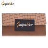 Guapabien Multi-card Leather Folder Ancien Classical Style Women Wallet - Kaki 