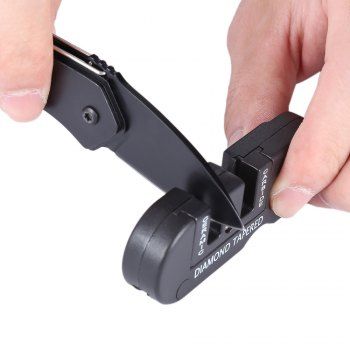  EDCGEAR Multipurpose Portable Sharpener with Tungsten Steel Blade Ceramic Tip Diamond Grinder Rod Design 