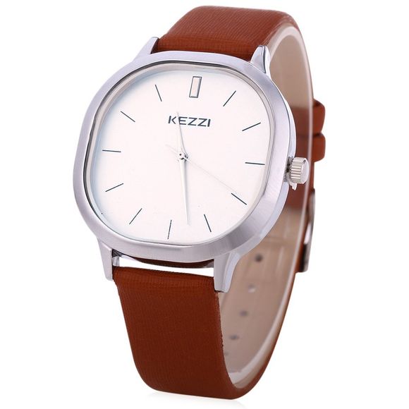 KEZZI K - 1155 G  Men Quartz Watch Business Style Wristwatch - marron foncé 