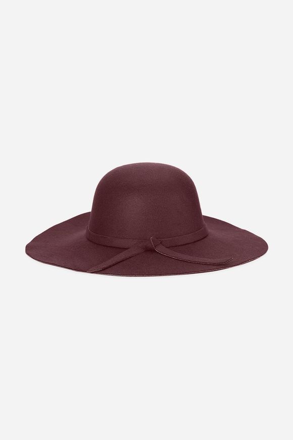 Bowknot Design Dome Top Hat pour les femmes - Rouge vineux 