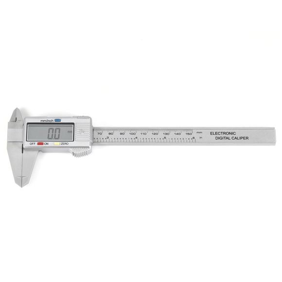 Micromètre Numérique Electronique 0 - 150MM Calibre en Plastique de Fibre de Carbone - Argent 0 - 150MM