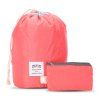 Barrel Travel Cosmetics Polyamide High Capacity Drum Cord Elegant Organizer Storage Bag - Rouge 