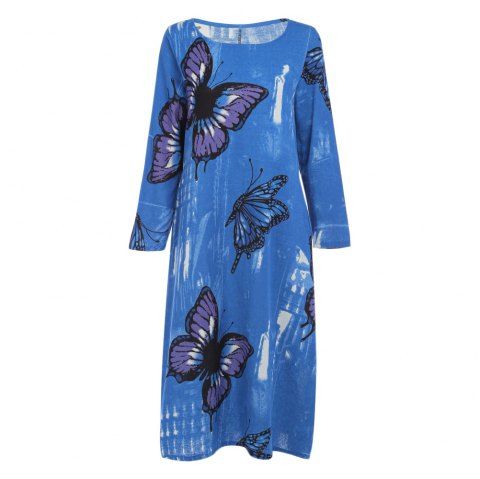Long Sleeve Butterfly Dress