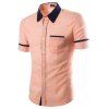Hommes Chemises à manches courtes occasionnels - Rose XL