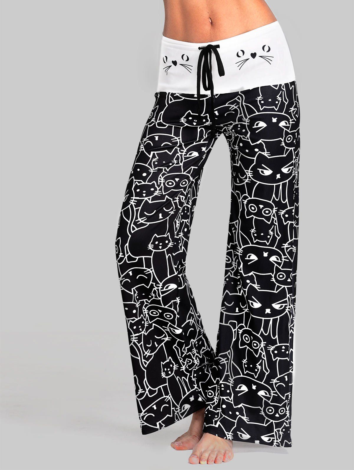 cat print pants