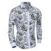 Chemise Décontracté à Manches Longues Style Classique pour Homme - Blanc L