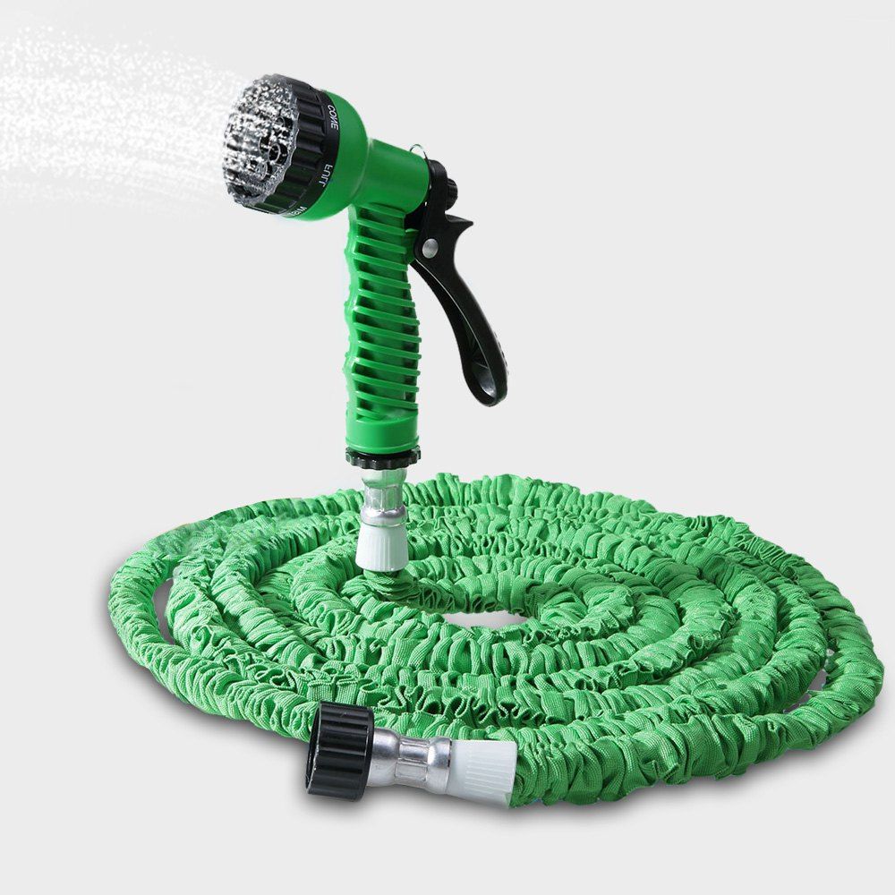 

44.3FT Expandable Garden Hose Pipe with 7 in 1 Spray Gun, Green