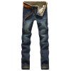 2018 New Men's Vintage Jeans Hommes Straight Slim Pantalons - Bleu de Jean 28