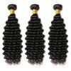 Paquets d'extensions d'armure de cheveux de Vierge de vague profonde noire naturelle de Brésilien - Noir Naturel 16INCH