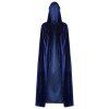 Cape à capuchon Cape d'Halloween Costume couleur unie Cape velours - Bleu Foncé Toile de Jean ONE SIZE(FIT SIZE XS TO M)