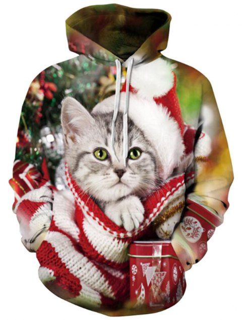 christmas print hoodie