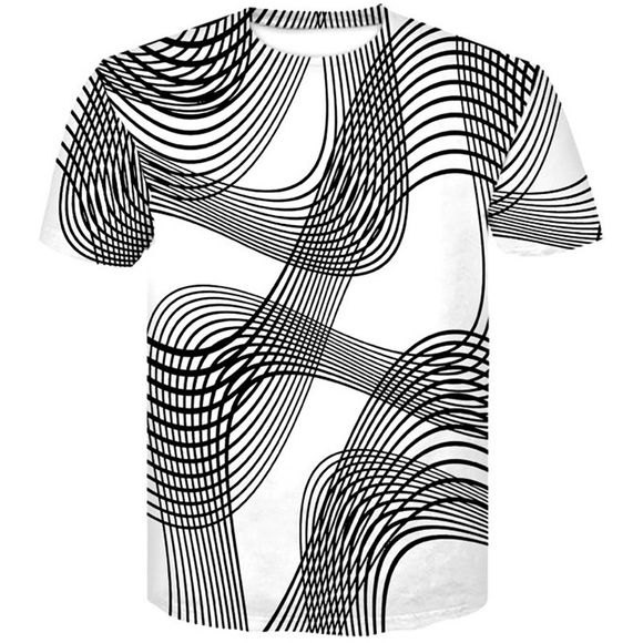 T-Shirt Graphique avec Nouvel Impression 3D à Manches Courtes Décontracté pour Hommes - multicolor 4XL