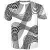 T-Shirt Graphique avec Nouvel Impression 3D à Manches Courtes Décontracté pour Hommes - multicolor L
