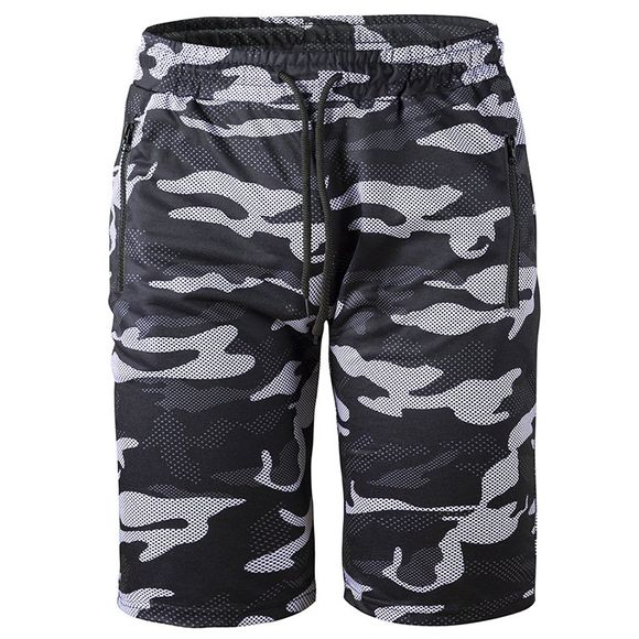 2018 Nouveau Shorts en dentelle de camouflage pour hommes - Noir XL