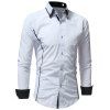 Chemise à manches longues à la mode pour hommes - Blanc XL