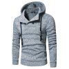 2018 chandail à capuche en tricot à double boutonnage décontracté décontracté à la mode pour hommes - Gris XL