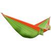 Hamac en Nylon Parachute Portable pour Camping Voyage en Deux Personnes - Orange et Vert Pomme 