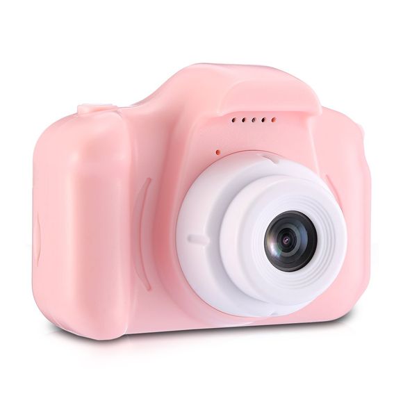Caméscope créatif pour appareil photo numérique Full HD pour enfants avec 4 cadres photo pour garçons et filles - Rose Cochon 