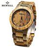 Bewell ZS - W086B Montre Quartz Homme Date Affichage Analogique à Bracelet en Bois - Vertbois 