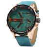Montre JUBAOLI Double Quartz Hommes Double Homme avec Date Fonction - Vert 