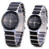 Longbo 8493 Couple Watches Quartz Wristwatch Stainless Steel Band - Noir 