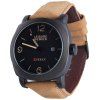 CURREN 8158 Men Quartz Watch Nubuck-leather Strap Wristwatch with Date Display - Noir 