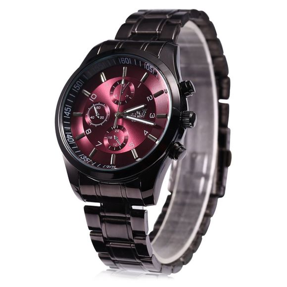 Bosck 8251 Men Causal Business Watch Stainless Steel Band Water Resistant Wristwatch - Rose 